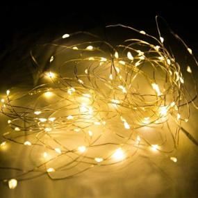 img 3 attached to Sparkling Delight: 2 Sets Of ANJAYLIA 33Ft 100 LED Fairy Lights & 2 Sets Of 50 LED Waterproof 16-Color Fairy String Lights, Battery-Operated In Warm White - Perfect For Any Occasion