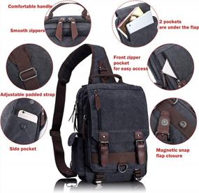 img 3 attached to Leaper Coffee Cross Body Messenger Sling Shoulder Bag - L For Men And Women