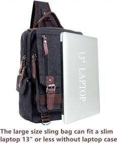 img 2 attached to Leaper Coffee Cross Body Messenger Sling Shoulder Bag - L For Men And Women