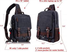 img 1 attached to Leaper Coffee Cross Body Messenger Sling Shoulder Bag - L For Men And Women