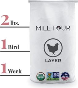 img 1 attached to 🐔 Enhance Poultry Health Naturally with Mile Four Organic Chicken Feed: Organic, Non-GMO, Corn-Free, Soy-Free, Non-Medicated Food for Chickens, Roosters, Ducks, Geese & Gamebirds - Choose Protein & Size