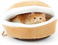 bettli hamburger design моющаяся кровать для домашних животных мягкая собачья будка хлопковый спальный мешок для кошек (размер l) логотип