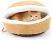 bettli hamburger design washable pet bed soft dog house cotton cat sleeping bag(size l) logo