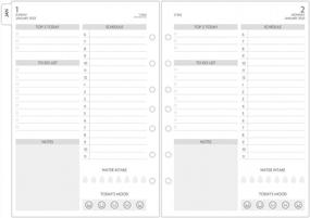 img 4 attached to Stay Organized In 2023 With Complete Daily Planner Refill For Classic Size 4: Appointment Schedule, Priorities, To-Do Lists & Notes On One Page Per Day