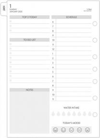 img 1 attached to Stay Organized In 2023 With Complete Daily Planner Refill For Classic Size 4: Appointment Schedule, Priorities, To-Do Lists & Notes On One Page Per Day