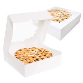 img 4 attached to Presentation Perfect: NPLUX 20 Pack Pie Boxes With Window For Delicious Cakes And Pies (10X10X3Inch, White)