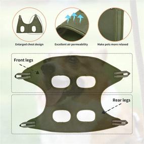 img 2 attached to 🐶 Grooming Sling for Small Dogs - Hammock Design for Nail Cutting and Ear Care. Highly Recommended by Professional Groomers. CWMRDC Green-M-004