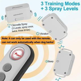 img 3 attached to 🐶 Citronella Dog Training Collar with Remote - 3 Modes & 3 Spray Levels for Humane Training, 1000ft Range, Rechargeable & Non-Automated