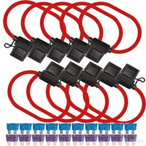 img 4 attached to MuHize Heavy Duty Inline Fuse Holders - 10 Pack, 12 Gauge Standard APR ATO ATC Fuse Holder Kit (2022 New), including 40AMP and 15AMP Standard Fuses