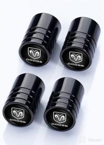 img 2 attached to Dodge Ram Charger SRT Viper Car Wheel Tire Valve Caps: Stylish Logo Decorations with Keychain Keyring