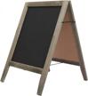 wedding-ready double-sided a-frame chalkboard sign with rustic vintage charm/sidewalk sandwich board for outdoor events/sturdy freestanding chalk board for increased visibility and customization logo