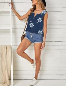 img 1 attached to Floral Print Women'S V Neck Western Tank Top With Ring Hole Sleeveless Design Ideal For Summer