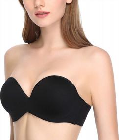 img 3 attached to Plus Size Strapless Convertible Underwire Bra Lightly Padded For Large Bust Women - JOATEAY