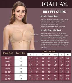 img 2 attached to Plus Size Strapless Convertible Underwire Bra Lightly Padded For Large Bust Women - JOATEAY