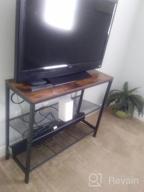 img 1 attached to Industrial Console Table With 2 Adjustable Shelves - Rustic Brown And Black BF01XG01 By HOOBRO review by Garrett Flores