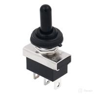 🚗 baomain 3 pin car toggle switch spdt latching (maintained) on-off-on 3 position 12v 25a with waterproof cover - ideal for automotive applications logo