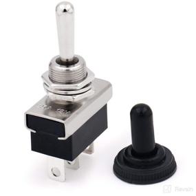 img 1 attached to 🚗 Baomain 3 Pin Car Toggle Switch SPDT Latching (Maintained) ON-Off-ON 3 Position 12V 25A with Waterproof Cover - Ideal for Automotive Applications