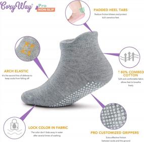 img 3 attached to Non-Slip CozyWay Baby Socks With Ankle Grip For Infants, Toddlers, And Kids