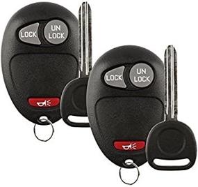 img 2 attached to 🔑 Affordable Keyless Replacement Key Fob Car Remote and Uncut Ignition Key Set (2 Pack) - Compatible with L2C0007T, 10335582-88, B110