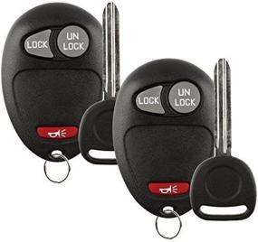 img 1 attached to 🔑 Affordable Keyless Replacement Key Fob Car Remote and Uncut Ignition Key Set (2 Pack) - Compatible with L2C0007T, 10335582-88, B110