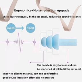 img 3 attached to 🎧 8 Pairs of Reusable Silicone Earplugs - Noise Reduction for Sleep, Swimming, Snoring, Concerts, Airplanes, Travel, Work & Noisy Environments