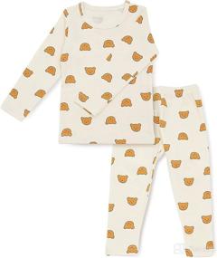 img 4 attached to AVAUMA Pajama Toddler Sleepwear GomGom_Ivory Apparel & Accessories Baby Boys