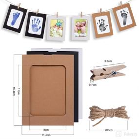 img 1 attached to 👶 Capture Precious Memories with PChero Baby Handprint and Footprint Photo Frame Kit - Ideal Gift for Newborn Boys and Girls, 0-6 Months, Baby Shower Registry Personalized Gifts
