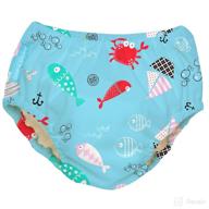 🩲 charlie banana baby reusable swim diaper, florida blue for boys or girls – x-large size logo