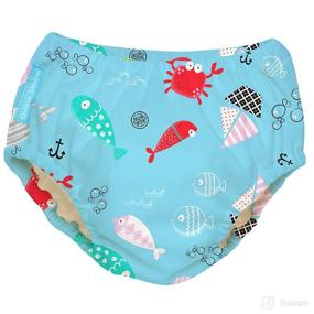 img 4 attached to 🩲 Charlie Banana Baby Reusable Swim Diaper, Florida Blue for Boys or Girls – X-Large Size