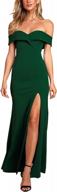 elegant mermaid off-shoulder cocktail dress with high slit and v-neck for women - perfect formal evening gown in long maxi style logo