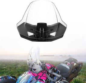 img 4 attached to 🔧 A & UTV PRO Ryker Adjustable Sport Windshield for Can Am Ryker All Models 2018-2022, Front Vented Translucent Clear Hard Coated Windscreen Wind Deflector Accessories, Replacing OEM # 219401023