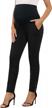 maacie women's maternity pants: secret fit over the belly casual style logo
