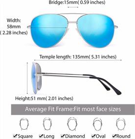 img 1 attached to UV400 Protected Aviator Bifocal Reading Sunglasses For Women And Men - Set Of 2 Sun Readers By EYEGUARD