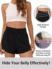 img 2 attached to Get Active In Style With BMJL Women'S High Waisted Sporty Shorts – Perfect For Running, Gym And More!