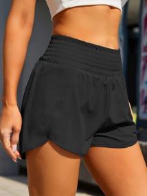 img 4 attached to Get Active In Style With BMJL Women'S High Waisted Sporty Shorts – Perfect For Running, Gym And More!