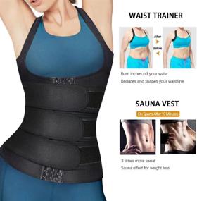 img 2 attached to HOPLYNN Women'S Neoprene Sauna Sweat Waist Trainer Corset Vest For Tummy Control And Body Shaping