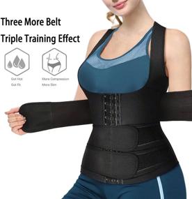 img 3 attached to HOPLYNN Women'S Neoprene Sauna Sweat Waist Trainer Corset Vest For Tummy Control And Body Shaping