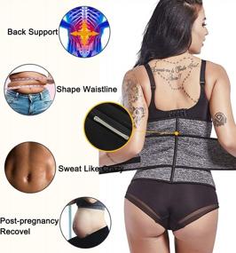 img 2 attached to Get Your Dream Body With Twins Flame Neoprene Waist Trainer - Corset Sauna Sweat Workout For Women'S Weight Loss And Waist Trimming