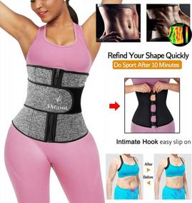 img 3 attached to Get Your Dream Body With Twins Flame Neoprene Waist Trainer - Corset Sauna Sweat Workout For Women'S Weight Loss And Waist Trimming