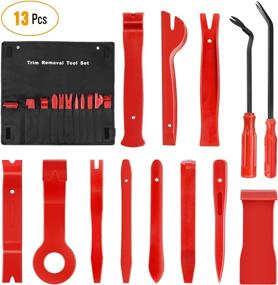 img 4 attached to 🛠️ GOOACC 13PCS Trim Removal Tool Set: Nylon Bumper Fastener Rivet Clips for Car Door, Clip Panel, and Dashboard Dismantle – Audio Video Installer Pry Tool Kit