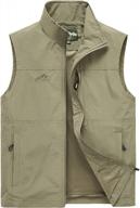 adventure in comfort: hixiaohe men's lightweight outdoor vest for fishing, travel, and safari logo