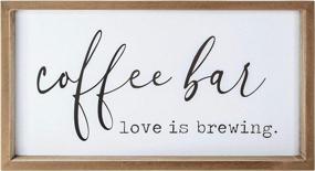 img 3 attached to VILIGHT Coffee Signs For Coffee Bar Love Is Brewing - Farmhouse Coffee Wall Decor And Accessories - Coffee Cart Station Decorations - House Warming Gifts For New Home 16X9 Inches