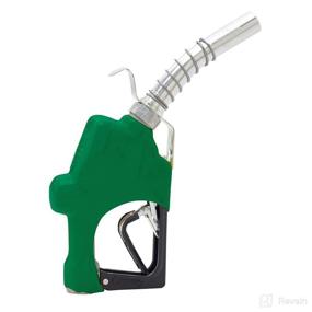 img 1 attached to Husky 045710N-03 1GS Diesel Nozzle - Heavy Duty, 3-Notch Hold Open Clip, Full Grip Guard, Green Hand Guard, Hanging Hook for Enhanced Performance