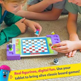 img 3 attached to Tacto Classics 4In1 Board Games Kit + App - Checkers, Ladders, Ludo, Tic Tac Toe Family Game Night Birthday Gifts For Ages 4+ (Tablet Not Included) By PlayShifu Interactive Kids