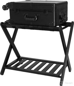 img 4 attached to 🧳 Unbrands Folding Luggage Rack with Shelf - Organize Your Bedroom, Guest Room, or Hotel in Style (Black)