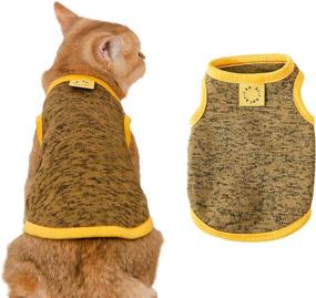 img 4 attached to 🐶 TENGZHI Soft Breathable Dog Shirt - Summer Sleeveless Pet T Shirt for Small Medium Dogs Cats Kitten Apparel