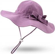 protect your little princess from the sun with bow baby girls bucket hat logo