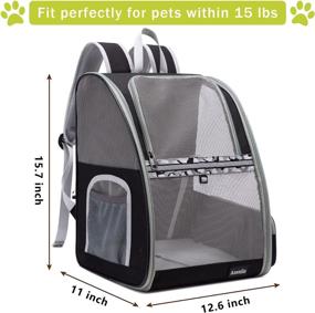 img 2 attached to Asenlin Pet Carrier Backpack - Comfortable Cat and Dog Backpack Carrier for Travel and Hiking - Small Dog Backpack Carrier