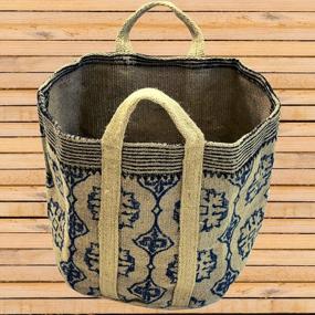 img 1 attached to Large Jute Storage Basket For Books, Blankets, Toys, Clothes And More - Ideal For Living, Kitchen Or Bedroom - Woven Laundry Basket And Pot Plant Cover