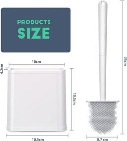 img 1 attached to 🚽 Toilet Brush with Holder and Base - Vinlley Toilet Scrubber Set for Quick Drying, featuring Bottom Drainage Design - White, Ideal for Bathroom Cleaning